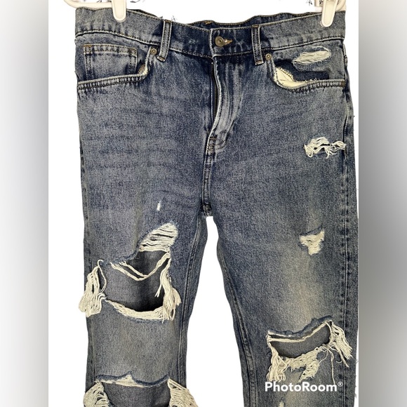 H&M Divided Men’s Jeans Size 32 Tapered Distressed - Picture 5 of 5